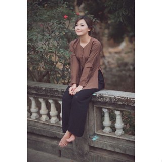 bộ bà ba nâu kèm  quần
