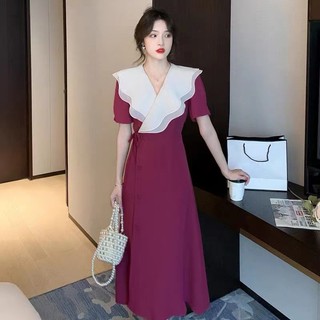đầm maxi màu đen cổ bèo big size lớn dự tiệc 60-90kg