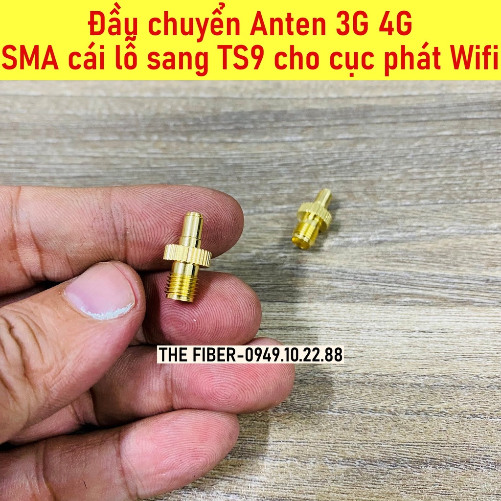 Đầu chuyển Anten 3G 4G SMA cái lỗ sang TS9 cho cục phát Wifi