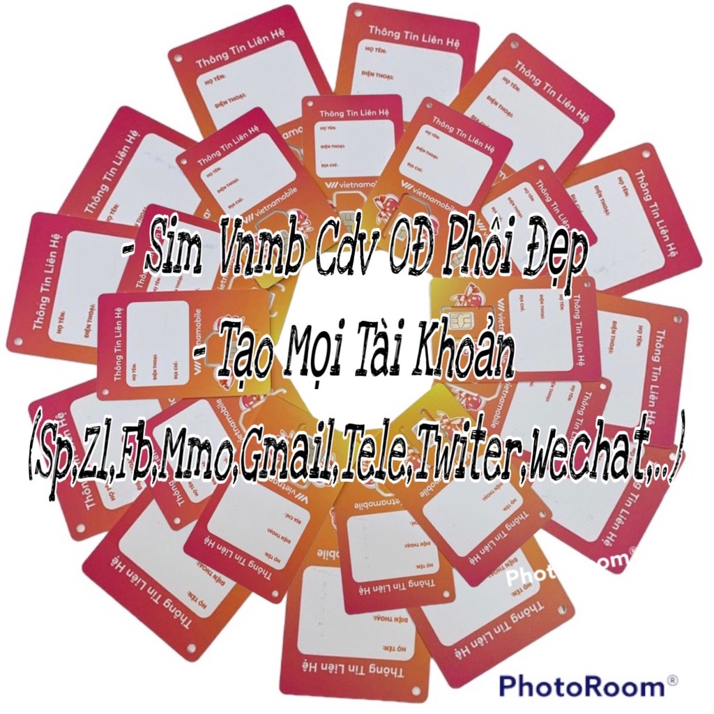 Sim Vietnamobile 0đ Cdv Chuyên Tạo Mọi Tài Khoản Xã Hội - KHÔNG DATA 4G