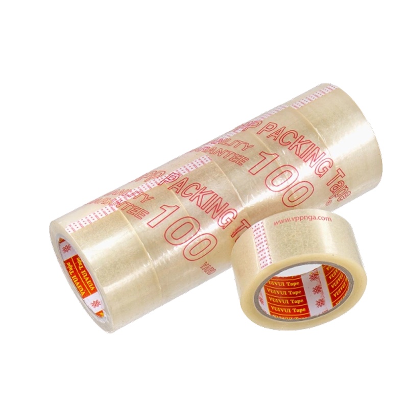 1 Cây Băng Keo Trong 1KG2, Băng Keo Đục 5cm 100Y  - 6 Cuộn/Cây Siêu Tiết Kiệm