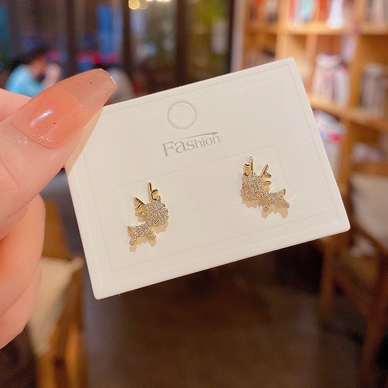 Bông Tai Hình Nai Kiểu Nhật Hàn Dễ Thương