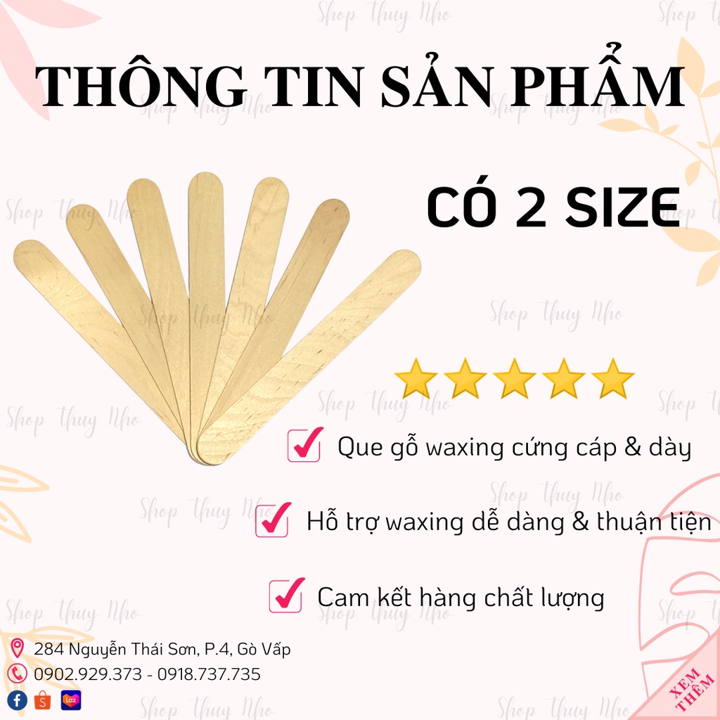 [LOẠI TỐT] Que gỗ phết, gạt waxing, wax lông cứng cáp cao cấp và chất lượng dụng cụ waxing tẩy lông cơ thể chuyên nghiệp