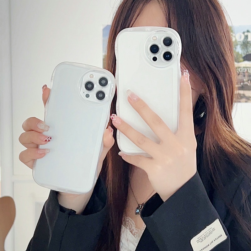 Clear Casing Realme C53 C55 C30S C33 C31 C35 Narzo 50A 50i Prime C21 C21Y C25Y C20 C11 2020 2021 C17 9Pro+ 5G 9 10 4G 8 7i 5 5i 5s 6i 6 C2 C1 3 2 Pro U1 ins Waves Edge Fine Hole Airbag Shockproof Soft Phone Case STB 01