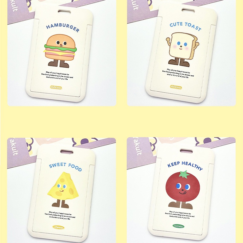 Ví Đựng Thẻ ID / Thẻ Ngân Hàng / Xe Bus Hình Chú Chó Hoạt Hình Có Dây Đeo Cổ Dễ Thương