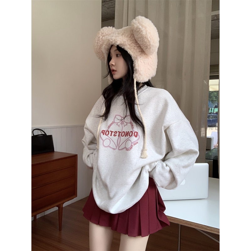 Áo thun nữ NRVP cổ tròn dài tay thời trang Hàn Quốc 2023