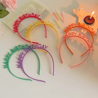 Bờm nhựa sinh nhật, bờm nhựa happy birthday free size, bờm nhựa mạ ánh kim