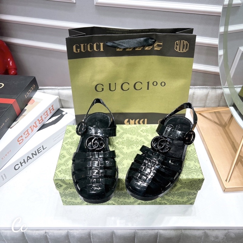 Sandal Giọ Gucci Nhựa Đen Full Size 35-39 - By Anh Dinh Phuong