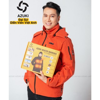 ÁO SƯỞI ẤM CHẠY BẰNG PIN AZUKI CHÍNH HÃNG [ CHỐNG MƯA TỐT, PIN 20000Mah CHẠY 12 TIẾNG, TẶNG ÁO GIỮ NHIỆT]
