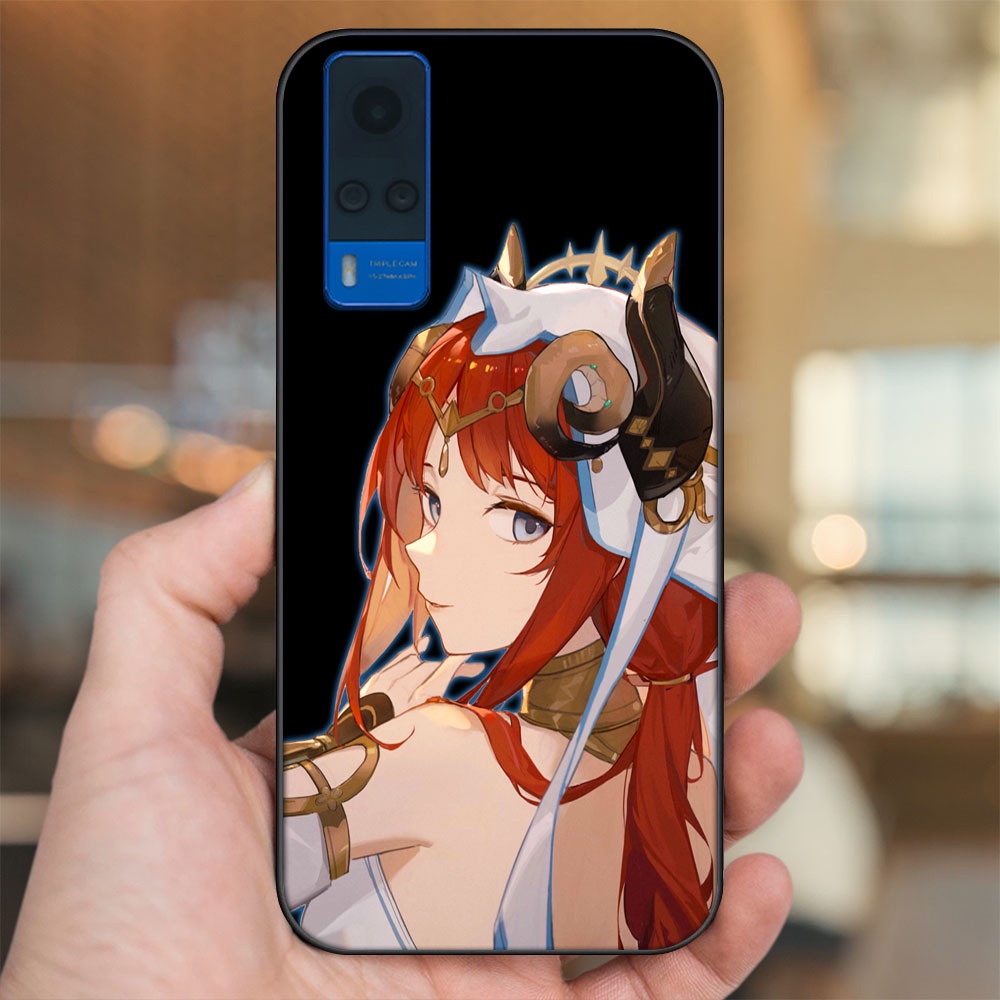 Ốp lưng Vivo Y51 2020, Y53s viền đen in hình Nilou Genshin Impact