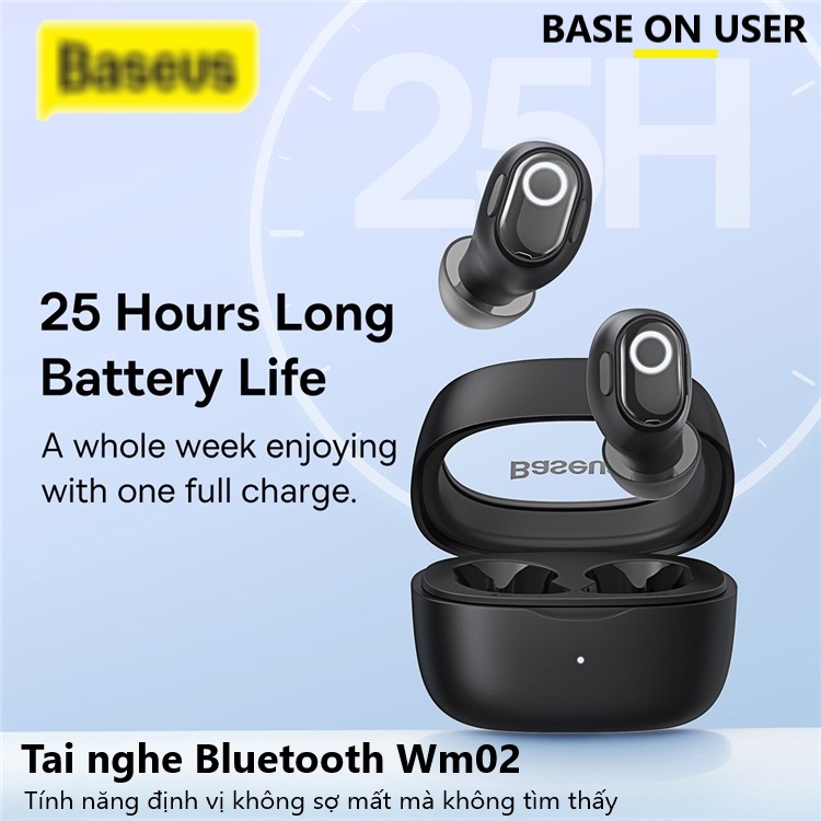 Tai Nghe Nhét Tai Không Dây Baseus Bowie WM02 Bluetooth 5.3 TWS/ Baseus WM01 TWS Chống Ồn Bluetooth 5.0