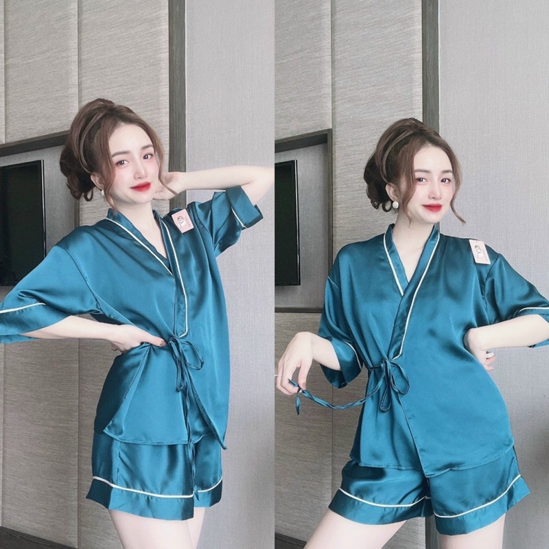Đồ ngủ sexy đồ bộ mặc nhà lụa satin freesize dưới 60kg mặc ngủ dễ thương xinh xắn