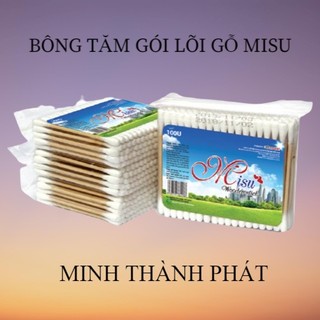 Bông tăm người lớn gói 100 cây lõi gỗ