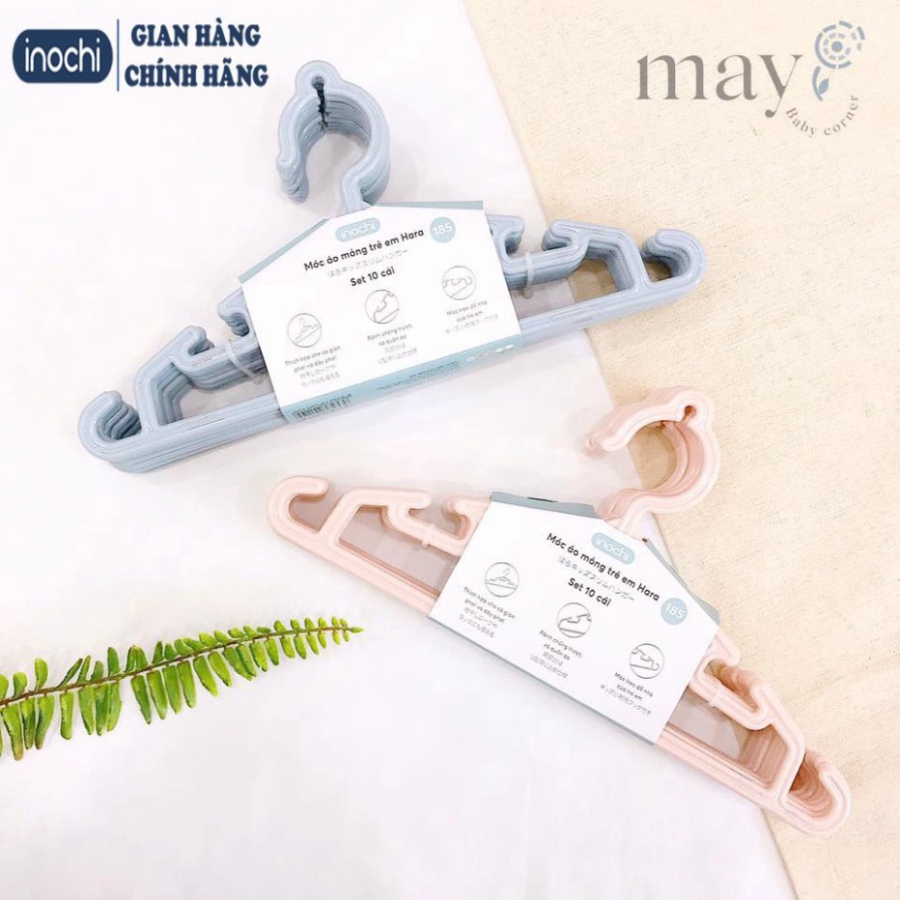 SẢN PHẨM Móc Treo quần áo trẻ em HOKORI set 10c giúp quần áo gọn gàng ngăn nắp ]