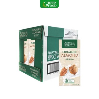 Thùng 8 hộp sữa hạt hạnh nhân vị cơ bản Organic Australia's Own hộp 1L