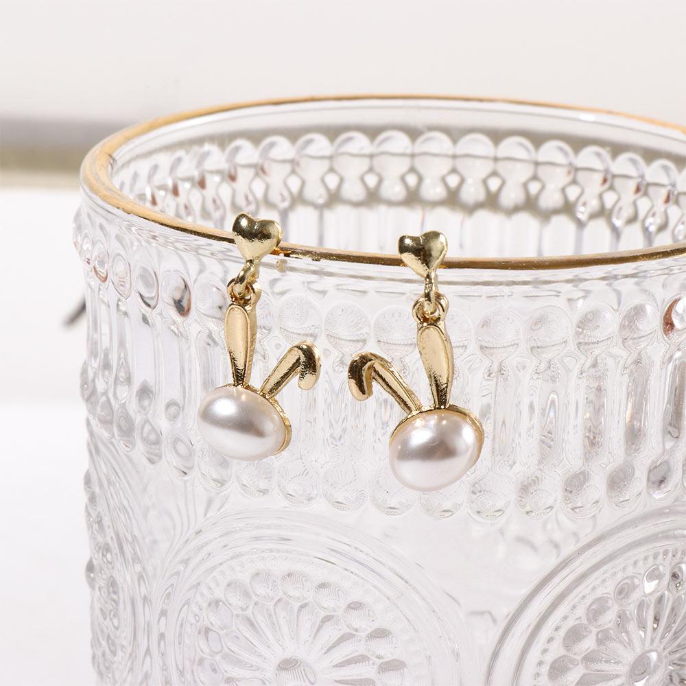 Khuyên Tai Kim Loại Hình Thỏ Dễ Thương Thời Trang Dành Cho Nữ