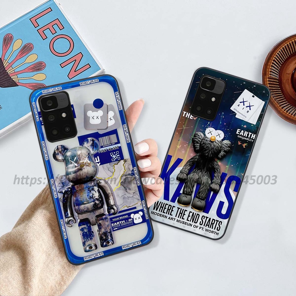 Ốp Xiaomi Redmi 10 in hình Bear Brick,K@ws,smile,...hot trend
