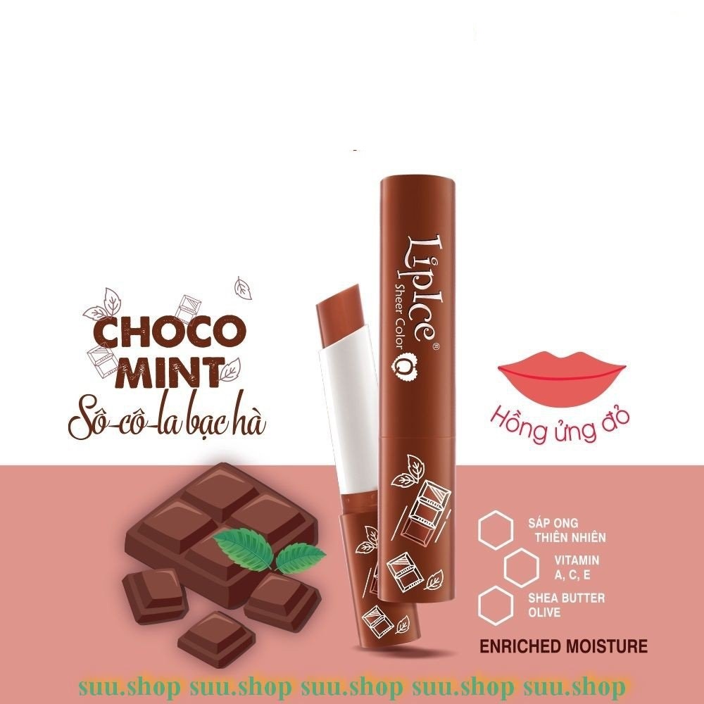 Son dưỡng Lipice Sheer Color Q Choco Mint 2.4g (Hồng ửng đỏ)