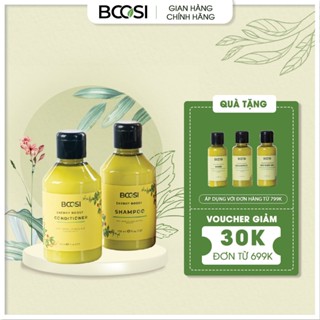 Combo Dầu gội – dầu xả năng lượng cân bằng da đầu và ngăn ngừa tóc gãy rụng Bcosi Energy Boost 150ml