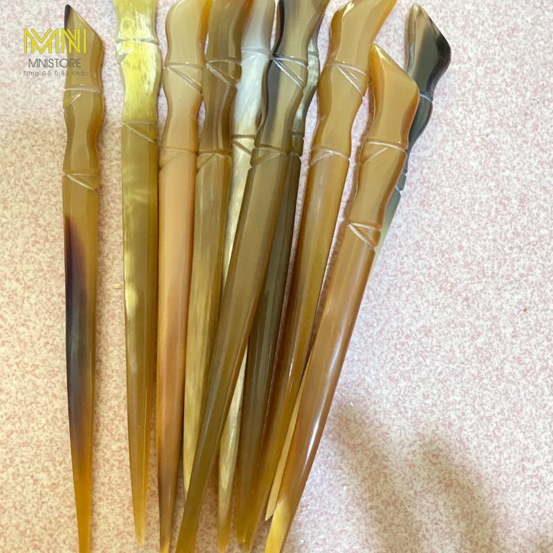 Châm sừng cài tóc kích thước 14-18cm sang trọng lịch lãm quà tặng ý nghĩa của người Việt Nam