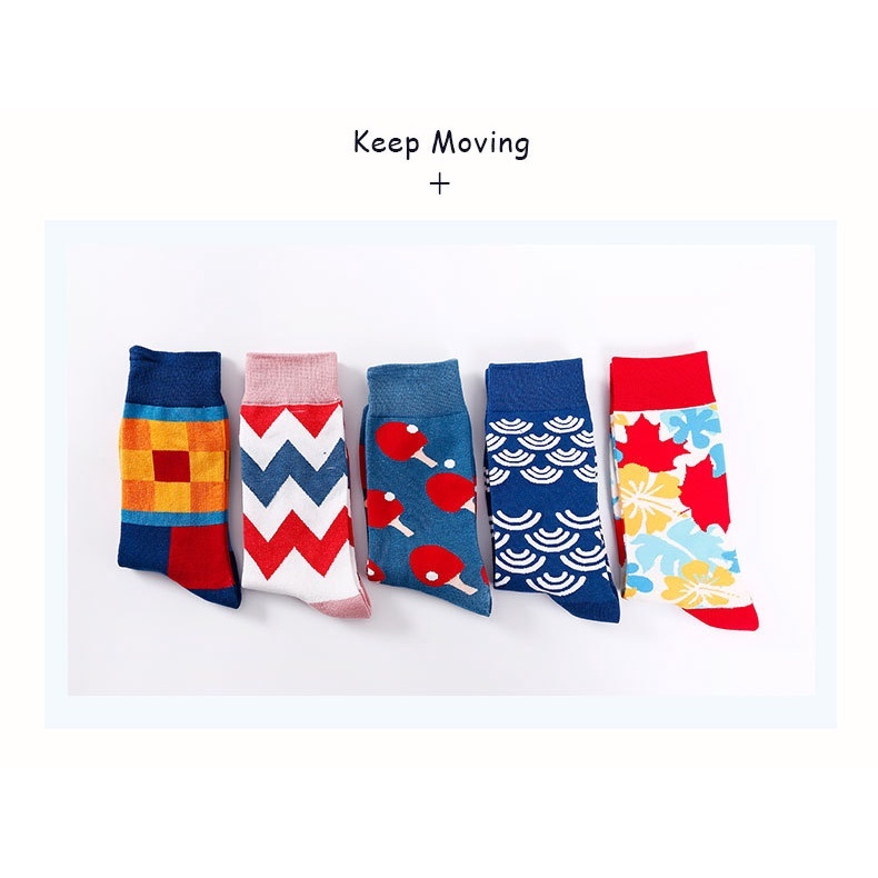 Tất vớ vải cotton co giãn hoạ tiết độc đáo phong cách Ulzzang Hàn Quốc cho nam nữ Gem Boutique