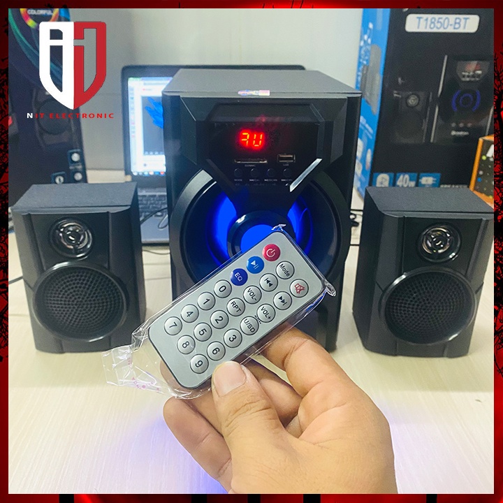 Loa Máy Tính Bluetooth Để Bàn BOSTON T1850 Gaming Có Dây Loa Nghe Nhạc Laptop Pc Đèn Led 40W Cực Mạnh