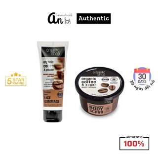 Tẩy da chết cafe cho mặt và toàn thân Organic Coffee & Sugar tẩy da chết cho làn da mịn mạng sạch mụn