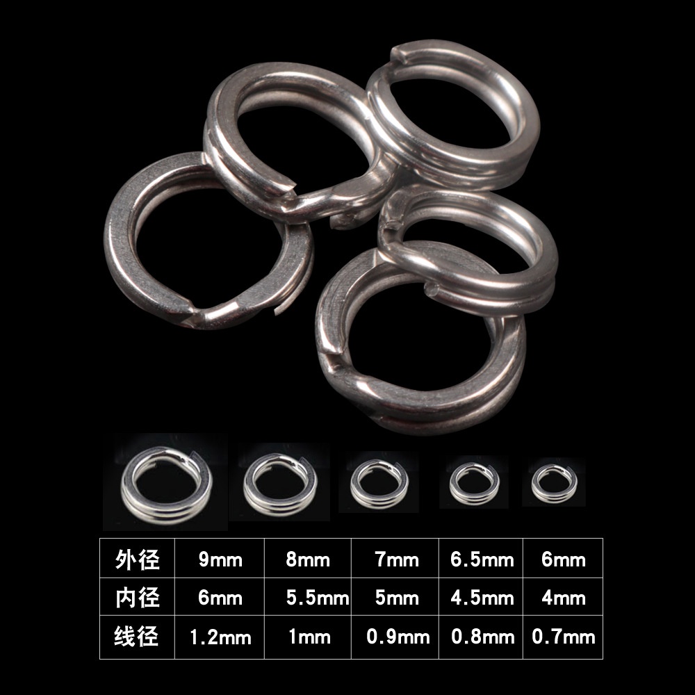 Bộ 5 Nhẫn Shengyao 5 Thiết Kế Độc Đáo Chất Lượng Cao#/6#/7#/8#/9#/10# Dụng Cụ Hỗ Trợ Câu Cá Bằng Thép Không Gỉ / Jig / Minnow / Móc Câu