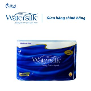 Giấy vệ sinh watersilk 12 cuộn/túi không lõi cao cấp