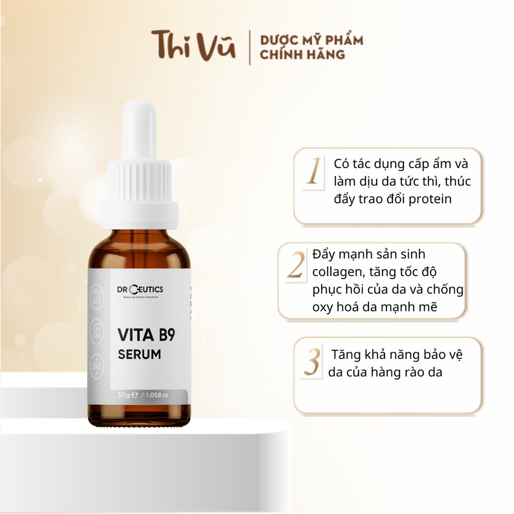 Serum Vita B9 DrCeutics giúp phục hồi và cấp ẩm cho da 30ml - Thi Vũ