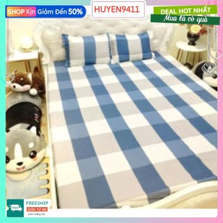 Bộ Ga Gối 3 Món 1m4x2m cotton poly,sẵn hàng-kẻ bao diêm
