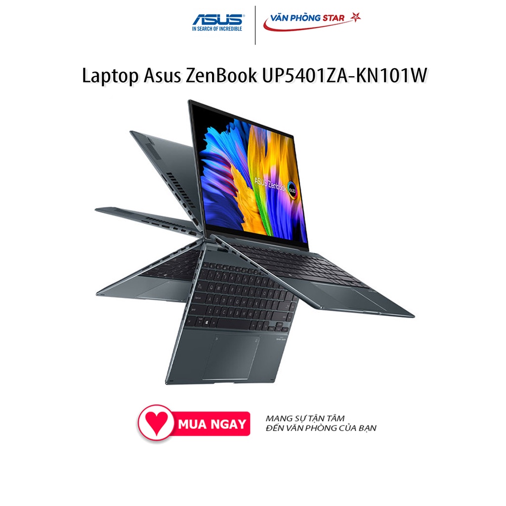 Laptop Asus ZenBook UP5401ZA-KN101W (i7 12700H/16GB RAM/512GB SSD/14 Oled Cảm ứng/Win11/VGA: Intel Iris Xe Graphics))
