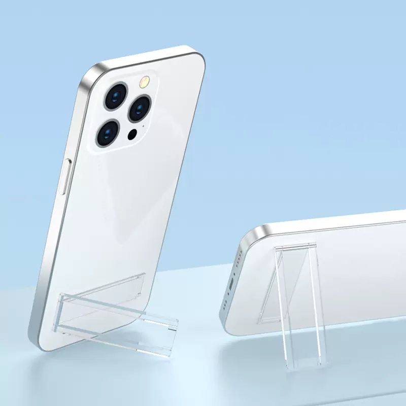 Giá Đỡ Điện Thoại Mini Bằng Nhựa Trong Suốt Có Thể Điều Chỉnh Góc