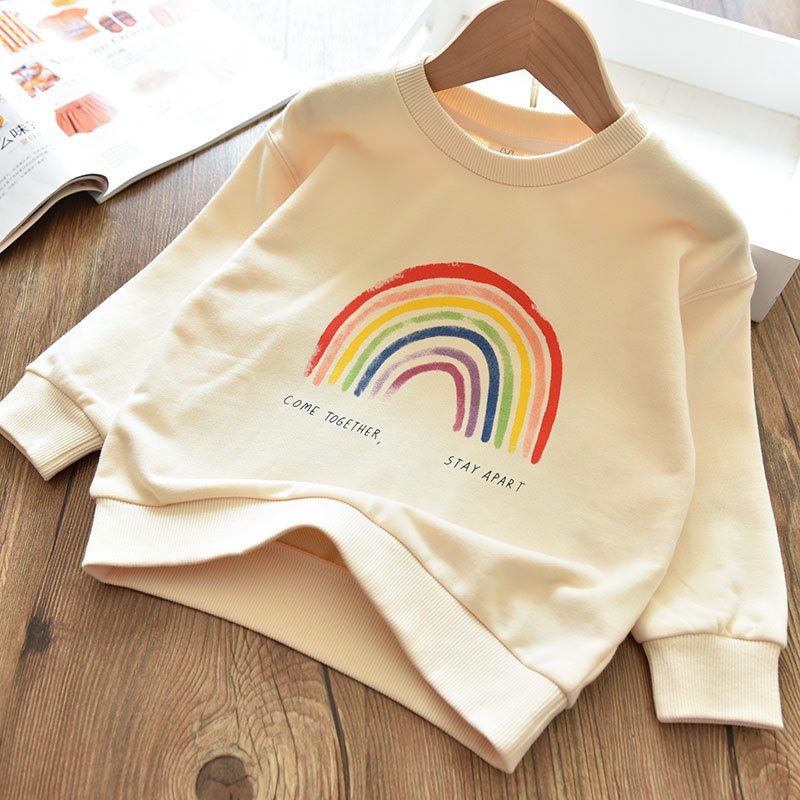 Áo sweater Cổ Tròn In Họa Tiết Hoạt Hình Phong Cách Hàn Quốc Cho Nữ