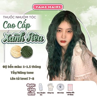 Thuốc nhuộm tóc XANH RÊU không cần thuốc tẩy tóc Yamehairs, Yamehair