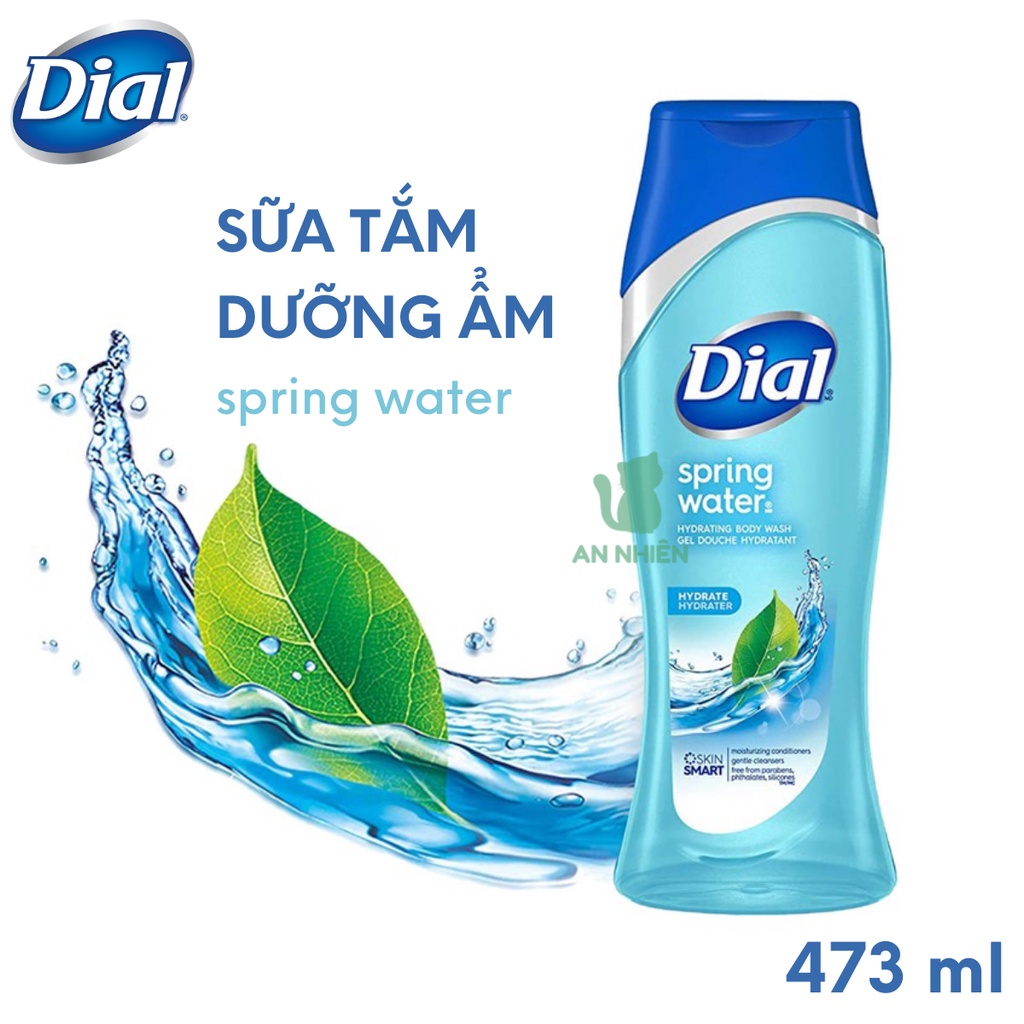 Sữa tắm Dial Spring Water,Silk&Seaberry,For Men 3 in 1