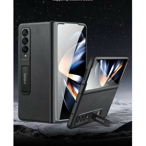 Ốp lưng X-level da kèm chân chống tiện lợi cho Samsung Z Fold 4, Z Fold 4 5G bảo vệ máy