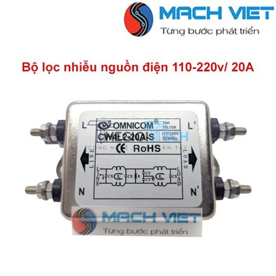Thiết bị lọc chống nhiễu nguồn điện, lọc nhiễu điện , lọc nhiễu âm thanh nhiễu điện từ CW4L2 - 10A-S