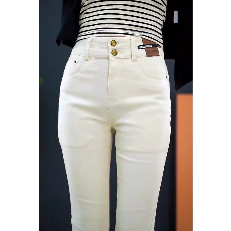 Quần kaki loe chất co giãn lưng siêu cao form ôm dáng 2 nút chất liệu cao cấp-HVSHN-Mã Kaki Loe