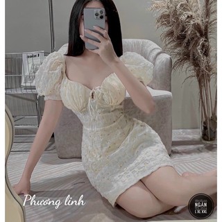 BIGSIZE HIẾU HIẾU ( Đầm hoa nhún xốp 55-100kg )