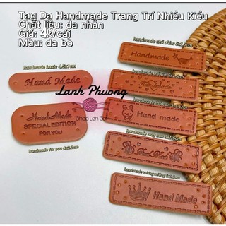 Tag da handmade trang trí nhiều mẫu ( set 2 cái)