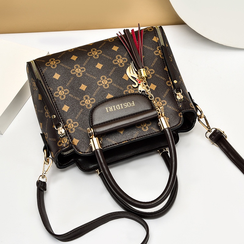 IELGY Túi Đeo Vai Cỡ Lớn In Họa Tiết Thời Trang Dễ Phối Đồ Cho Nữ