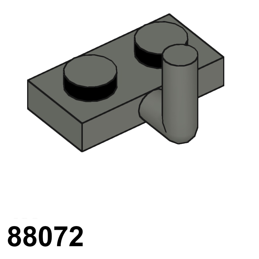 Combo 5 Cái Phụ kiện Moc Lego Mã 88072 (đen )