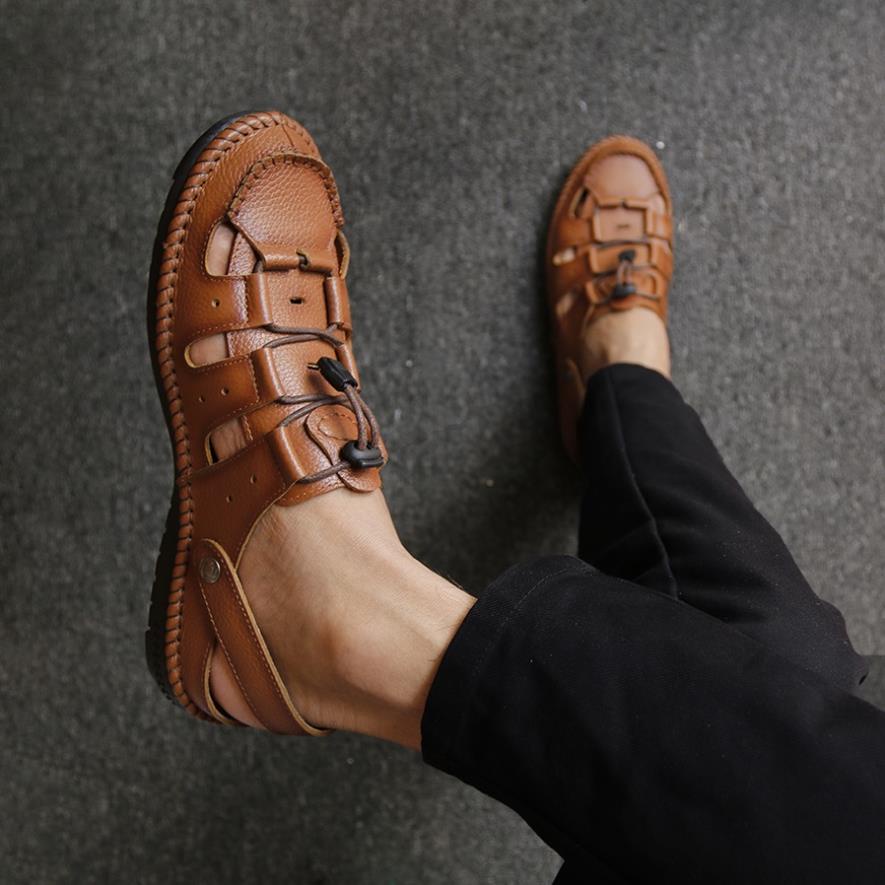 Giày lười nam đục lỗ thoáng khí da bò nguyên tấm đế đúc cao su BH 12 tháng - ST16