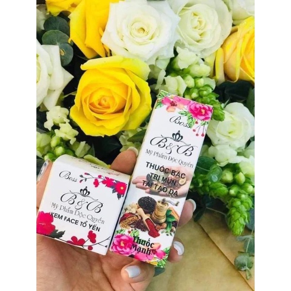 combo tái tạo b&b và kem face tổ yến