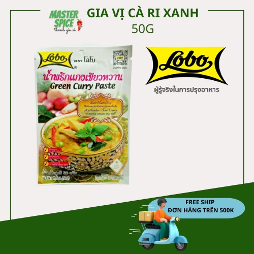 Gói gia vị Cà Ri Thái XANH - Gia Vị Nấu Cà Ri Xanh - Authentic Thai Curry - khối lượng 50g