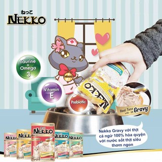 [1 THÙNG] Pate Nekko Gravy 70g  x 48 gói ThaiLand