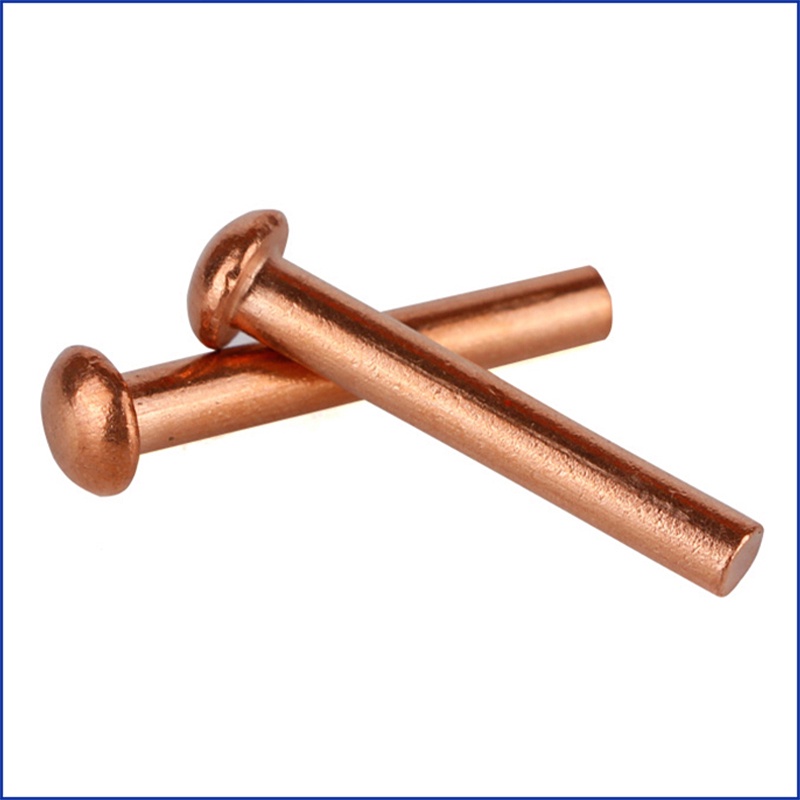 Đinh Tán Đầu Tròn Bằng Đồng Thau 3mm-40mm m1.5 m2 m2.5 m3 m4 m5 m6 m8 Chuyên Dụng
