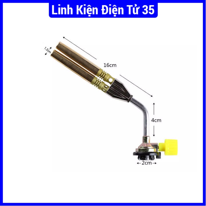 Đèn khò gas đôi đầu mini nhỏ gọn tiện lợi có thiết kế cầm tay đơn giản và cực kỳ nhỏ gọn