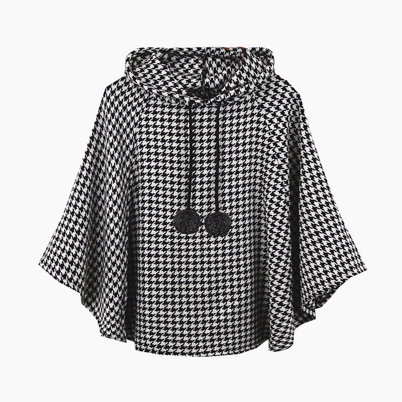 Áo Khoác Hoodie Chui Đầu Dáng Rộng In Họa Tiết Houndstooth Kiểu Hàn Quốc Thời Trang Cho Nữ | BigBuy360 - bigbuy360.vn